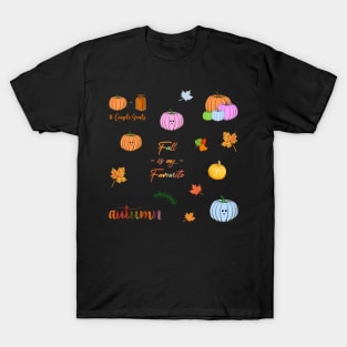 Autumn/Fall Design Sticker Pack T-Shirt